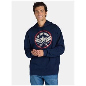 MARVEL CAPTAIN AMERICA SHIELD GRAPHIC HOODIE MOVIE 2025